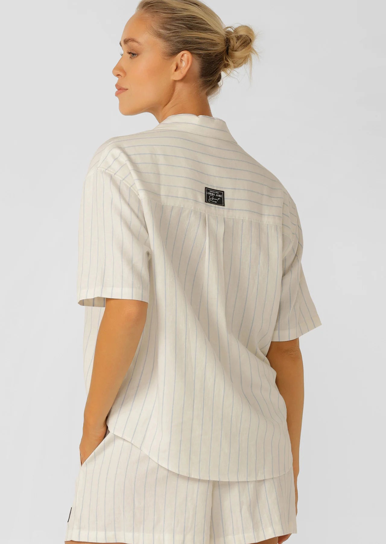 Preset Stripe Linen Short Sleeve Shirt