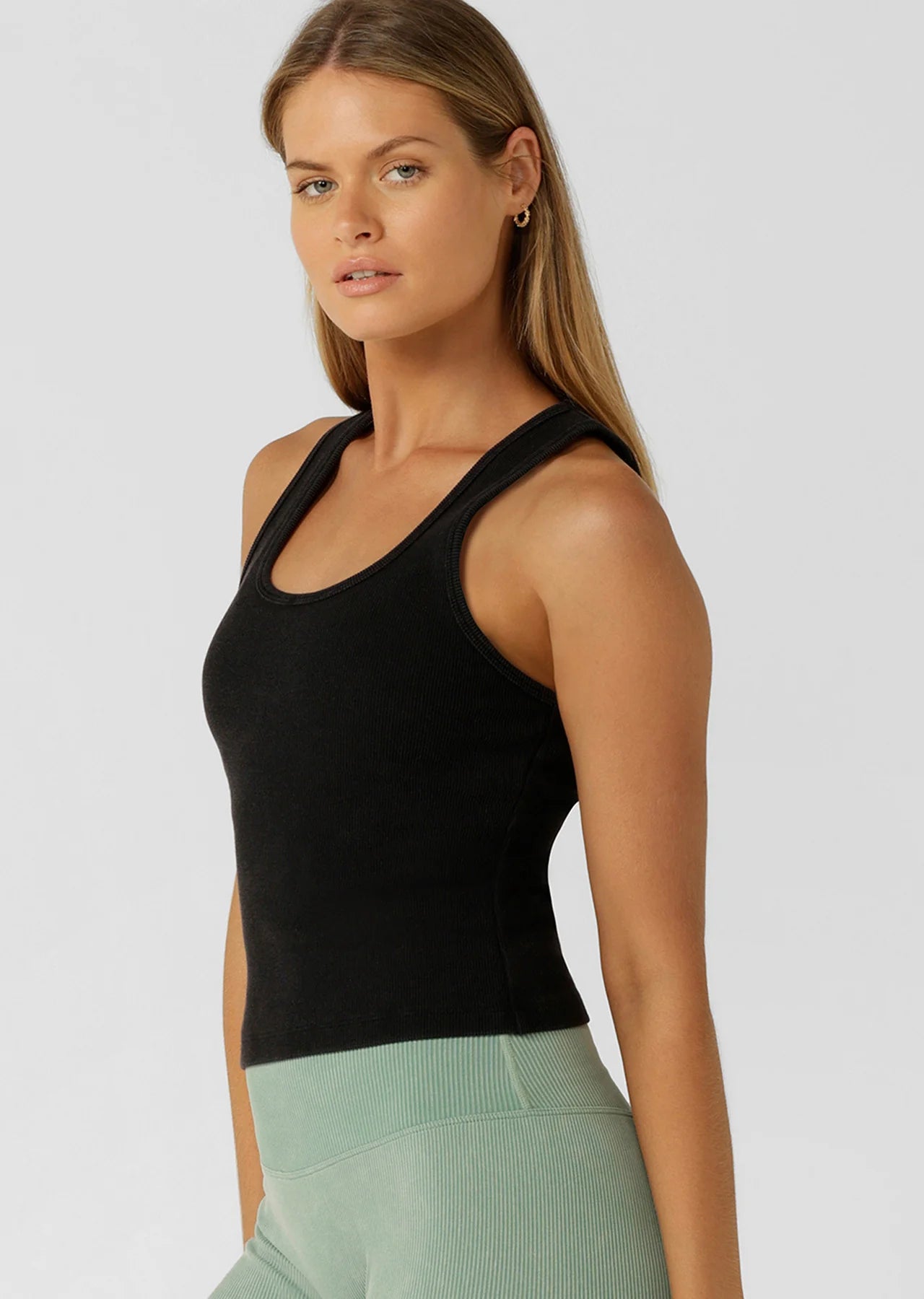 Scoop Neck Washed Rib Tank