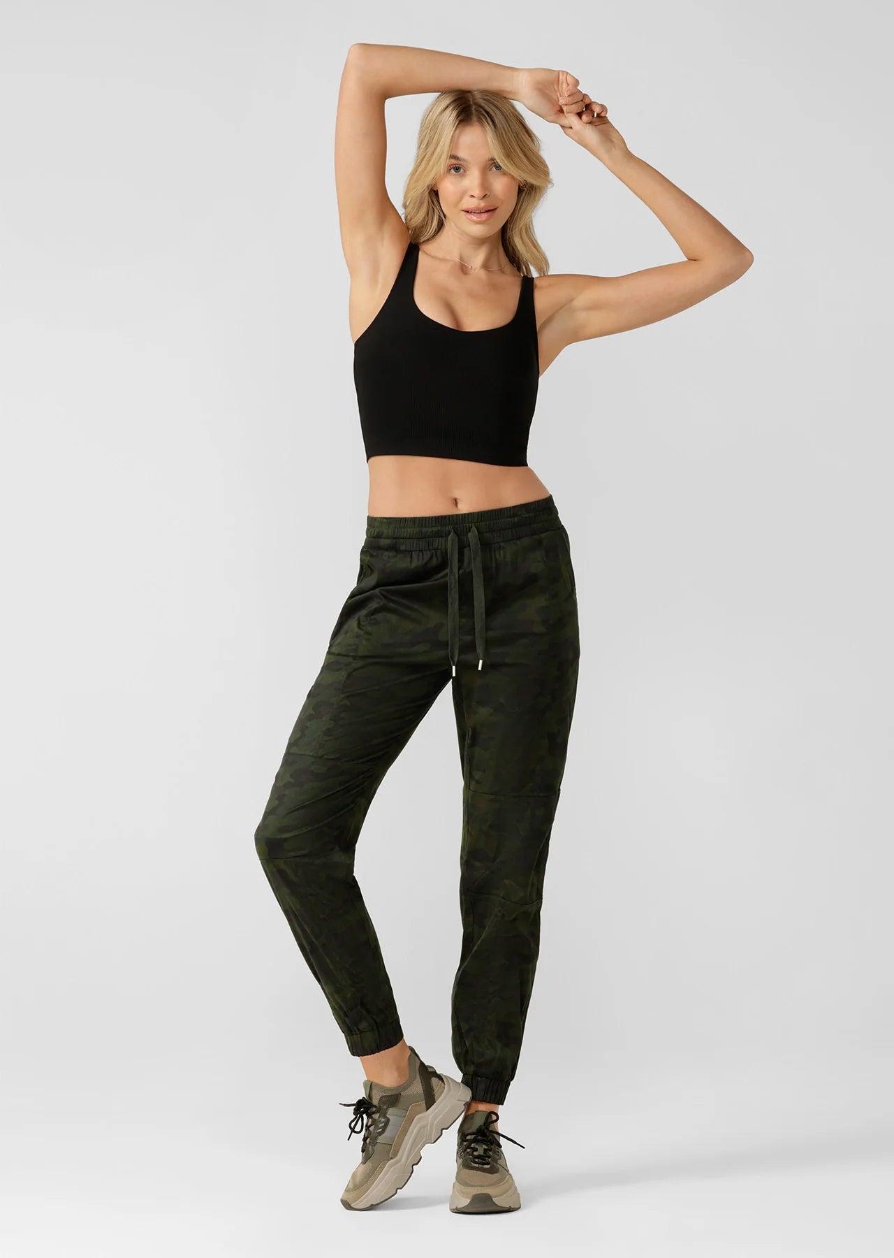 Tropic Safari High Waisted Flashy Full Length Pants