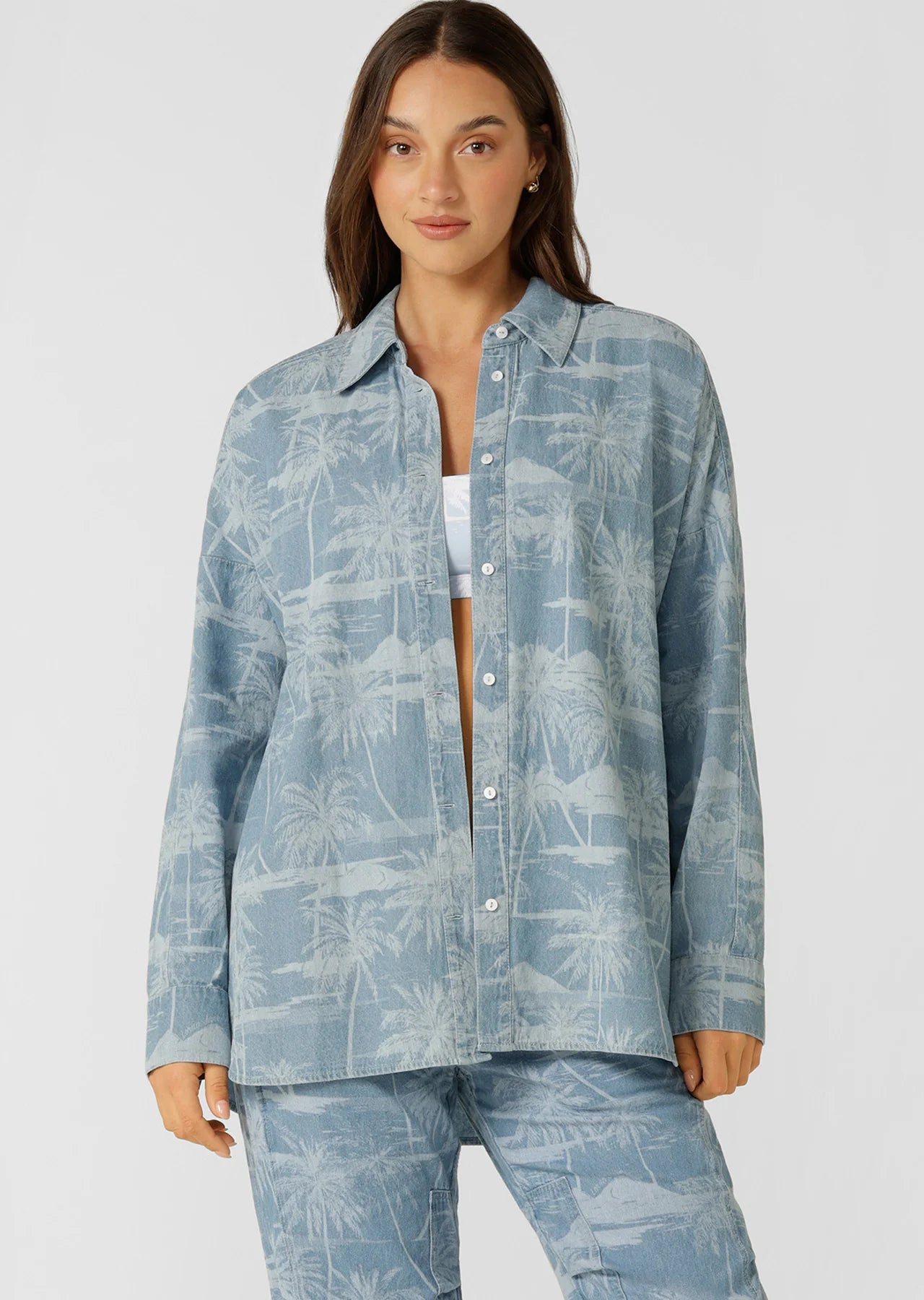 Aloha Denim Button Up Shirt