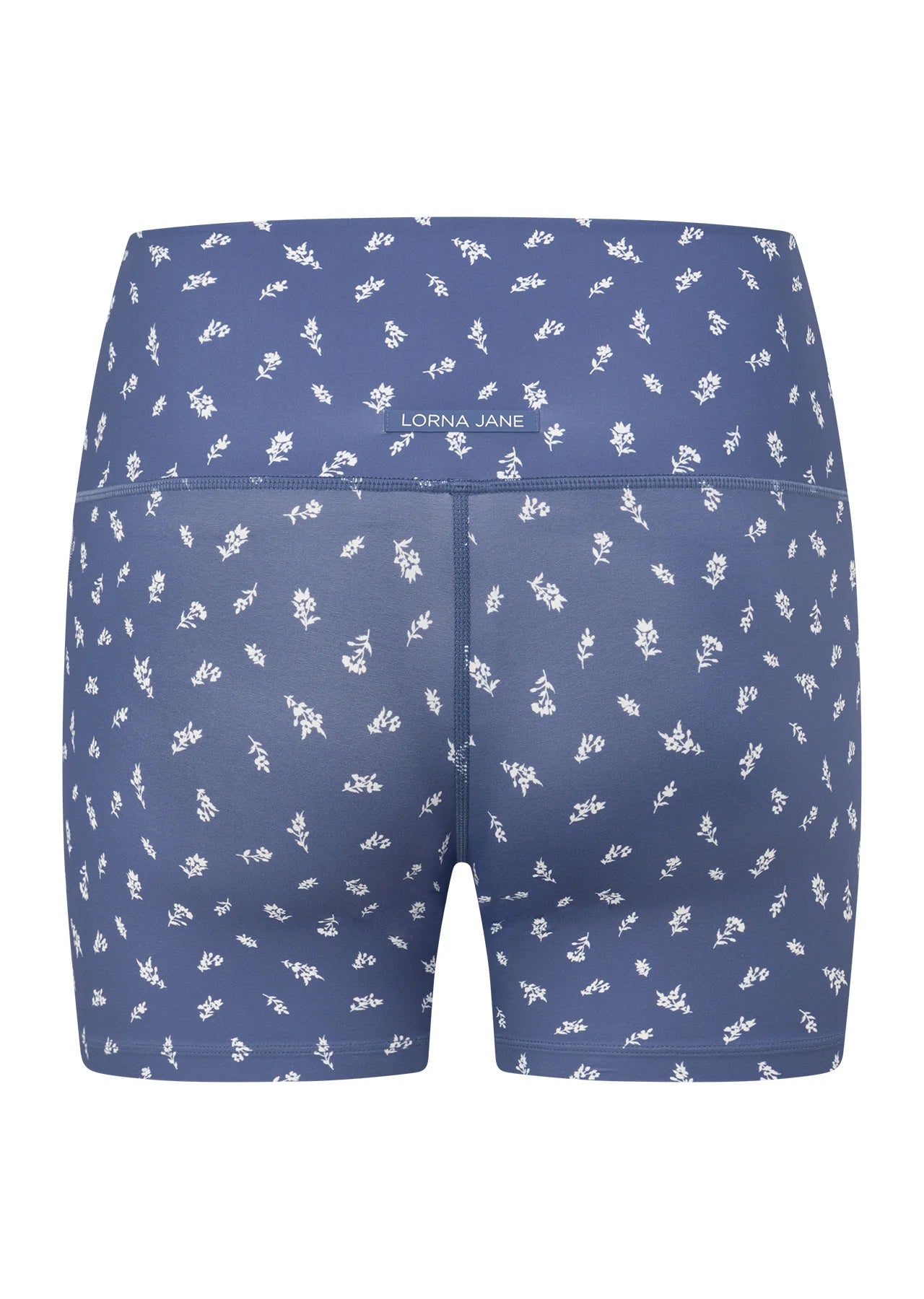 Blue Fleur Hi Fold No Ride 12cm Bike Shorts