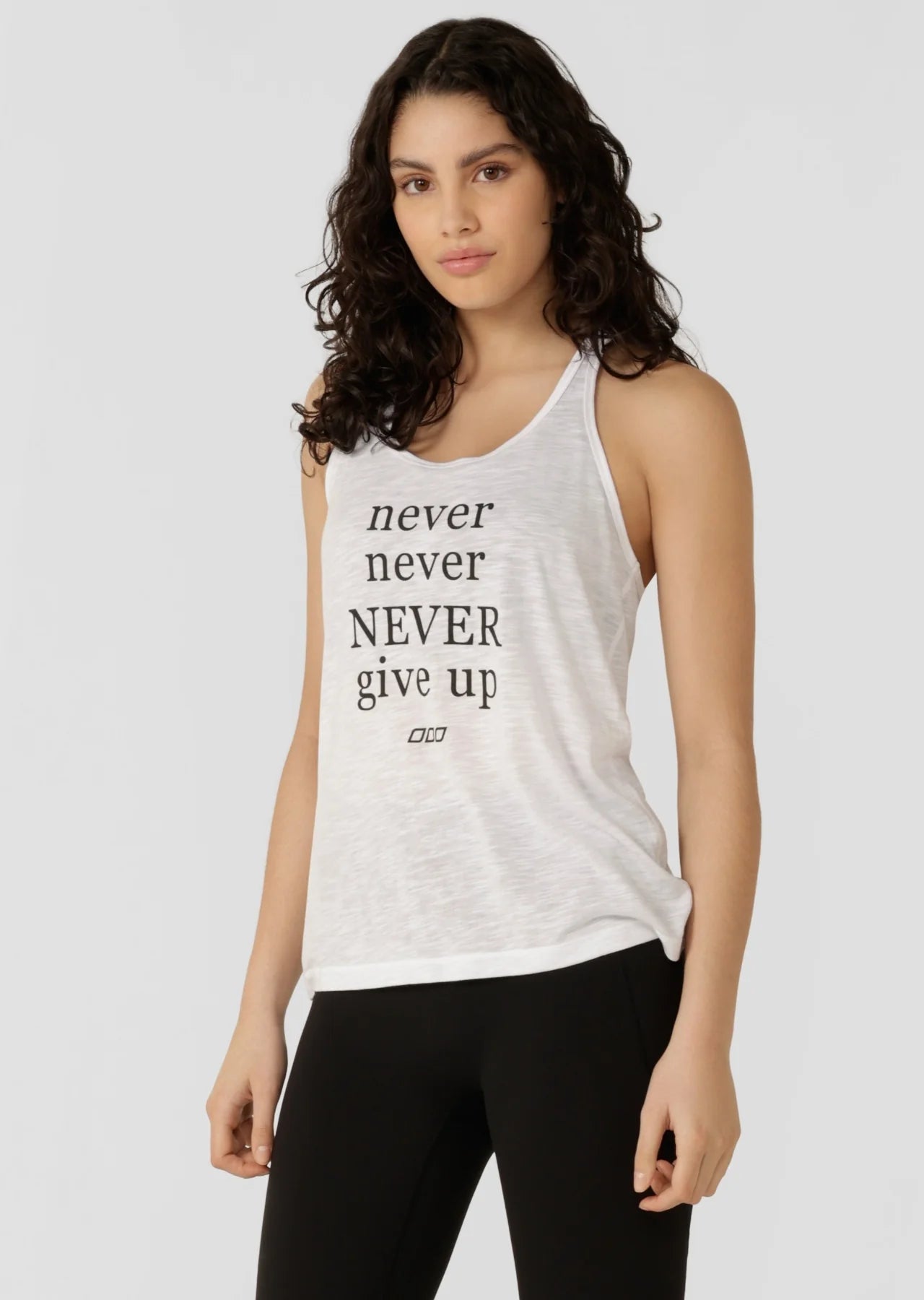 Never Give Up Slouchy Gym Tank