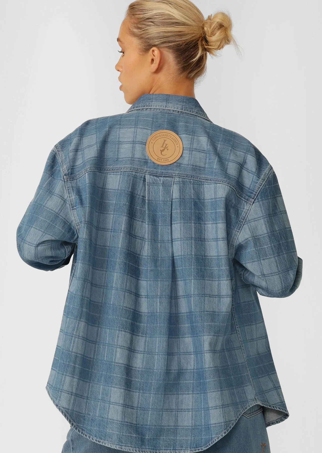 Off Duty Burnout Check Denim Shirt