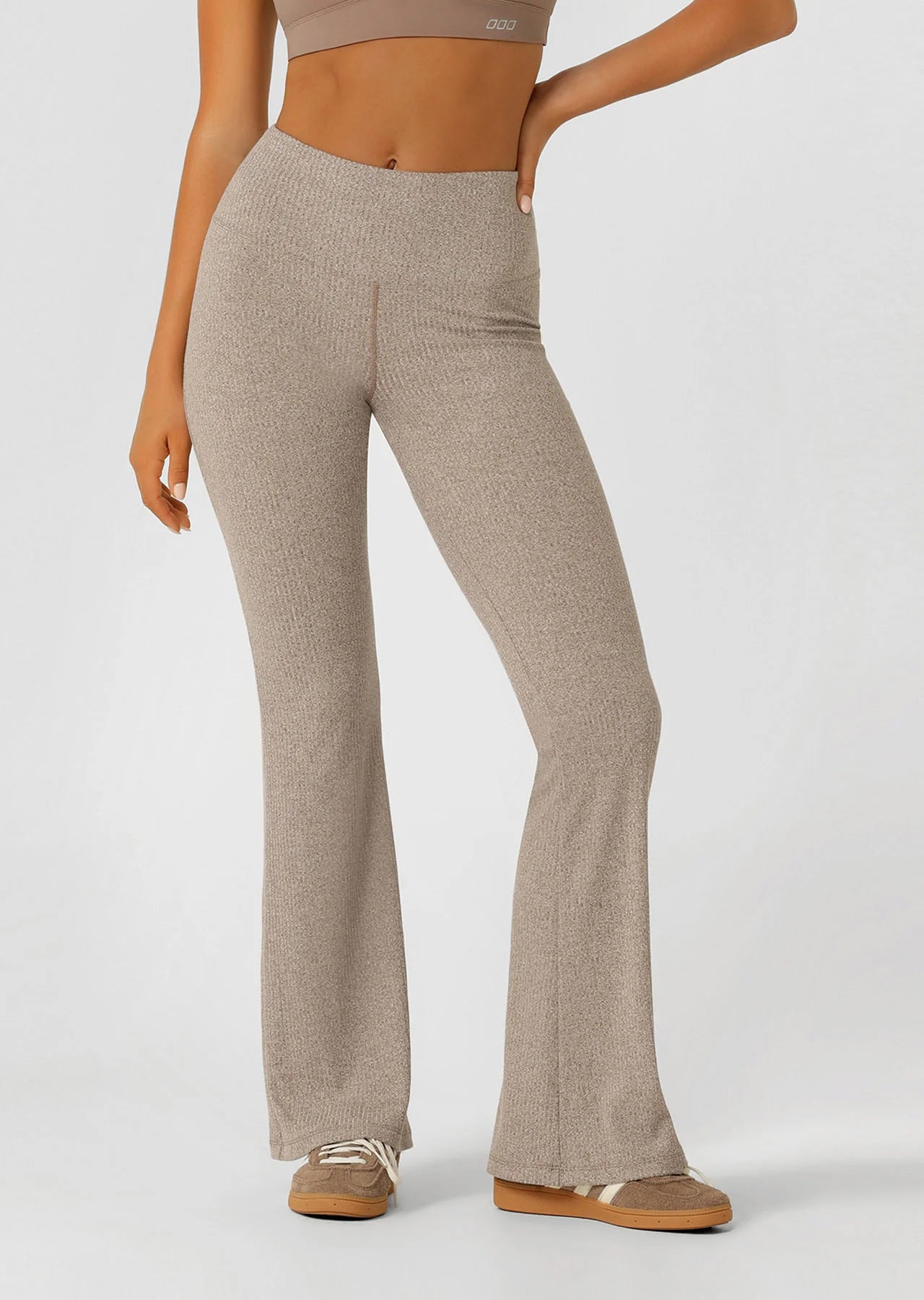 Mindful Rib Full Length Flared Leggings