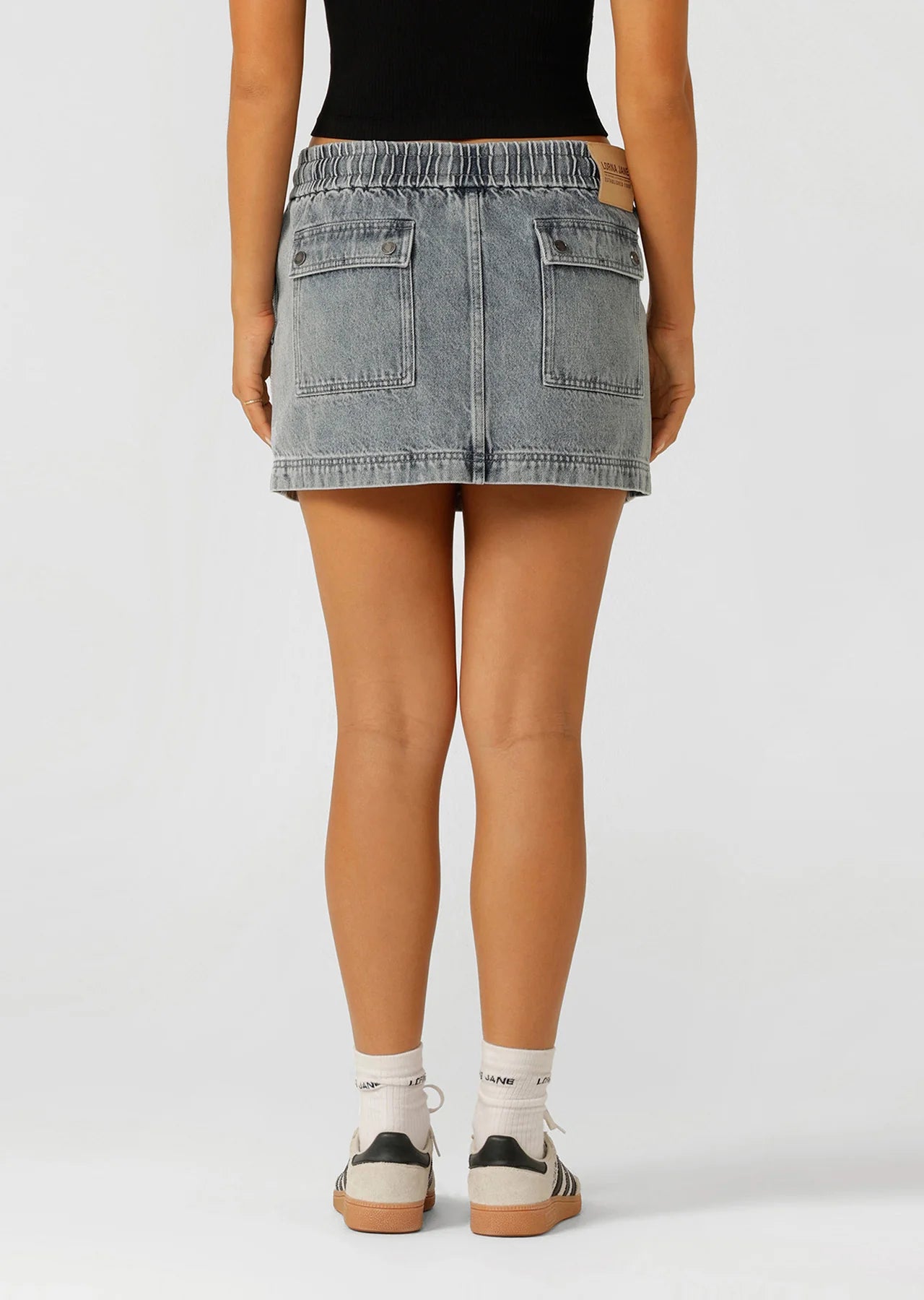 Two Tone Denim Flashdance Skirt