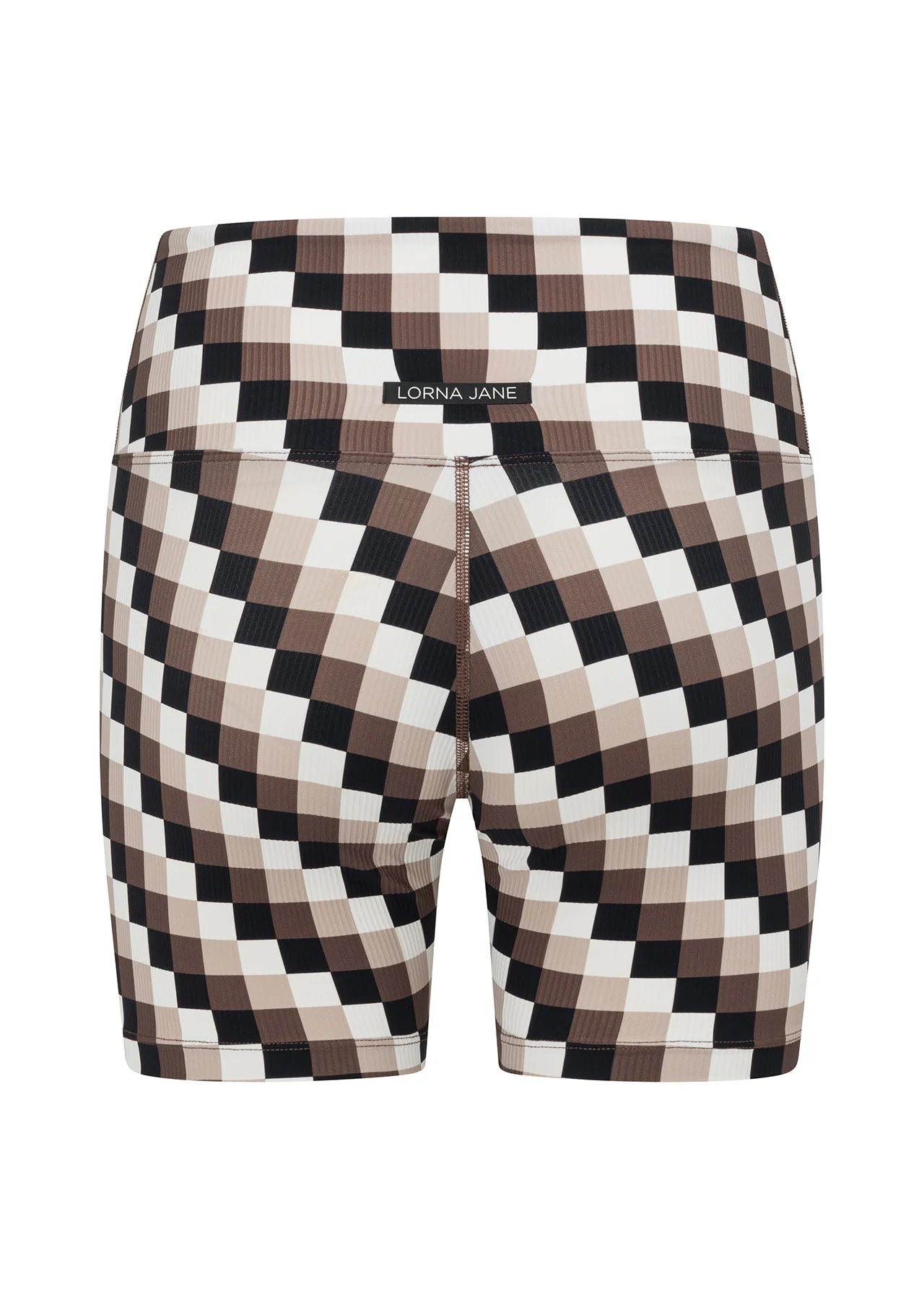 Retro Check Ribbed Bike Shorts