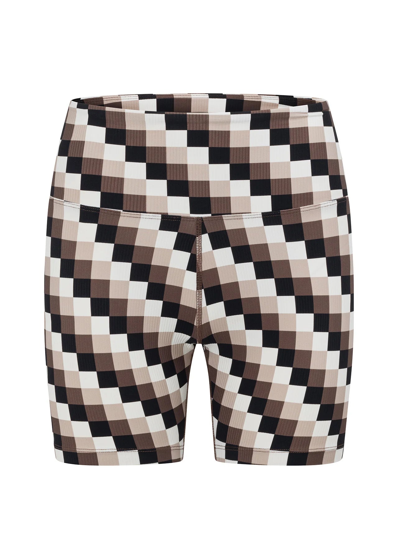 Retro Check Ribbed Bike Shorts