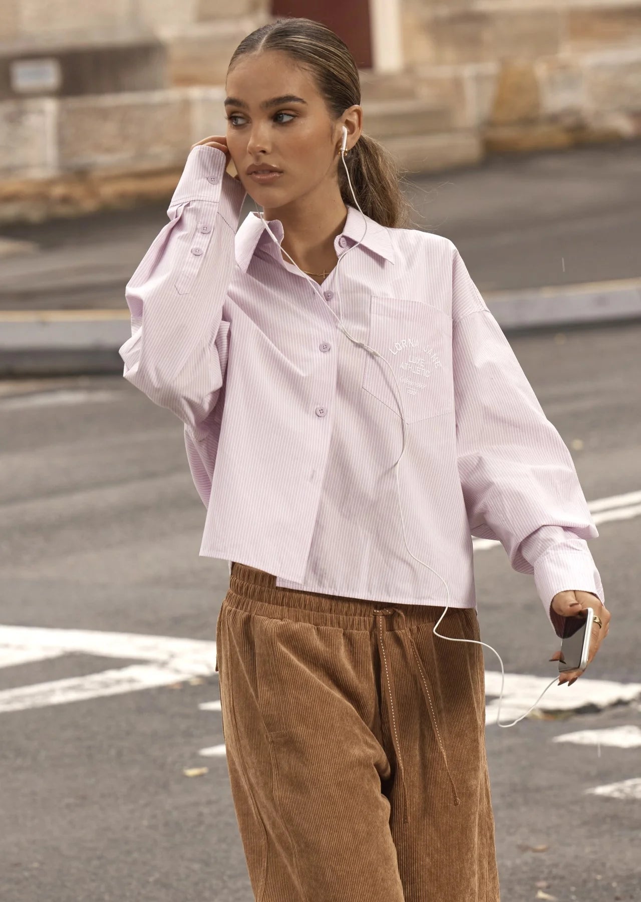 Heritage Cropped Button Up Shirt