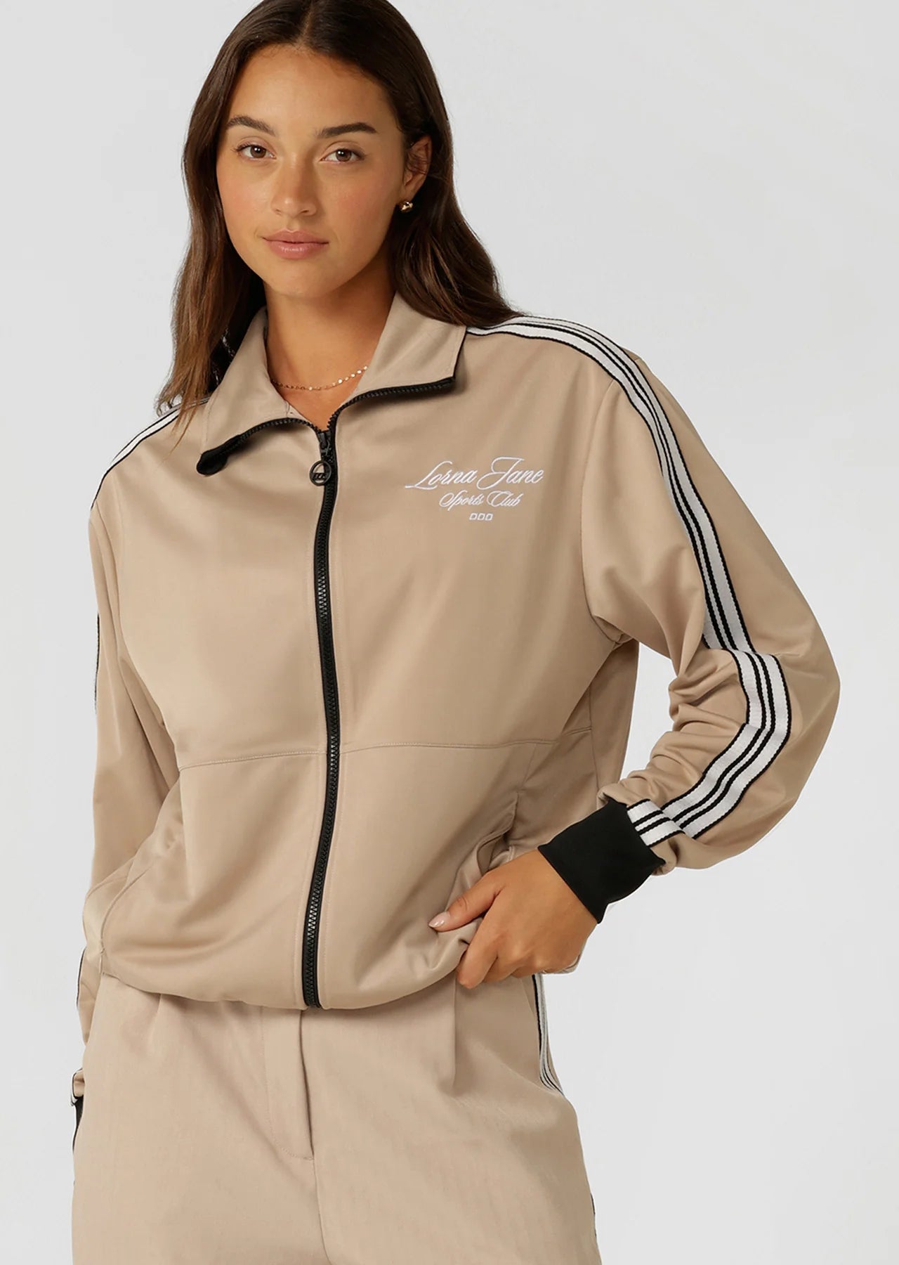 Retro Track Zip Through Jacket