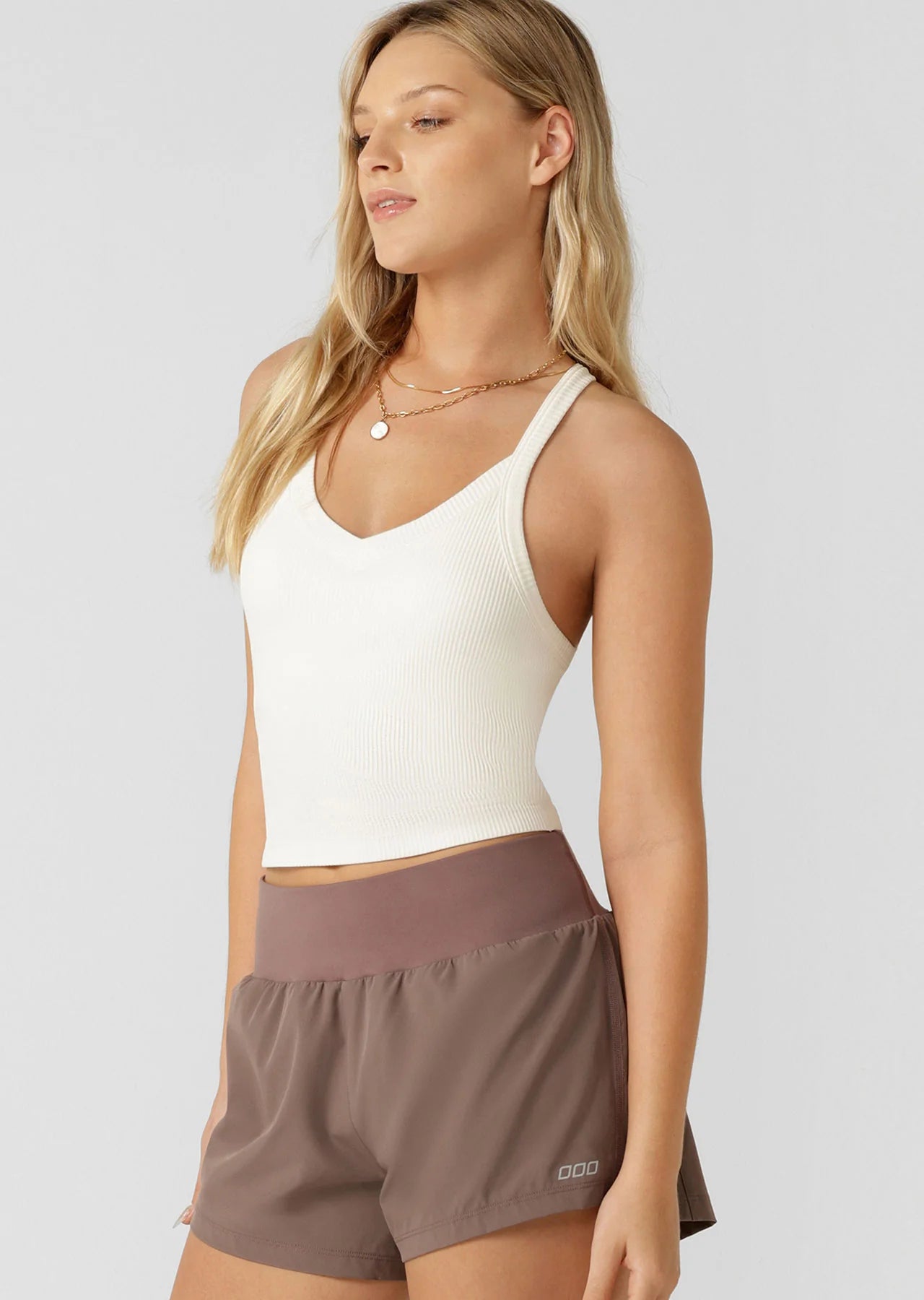 Seamless Crop Tank Bra Combo