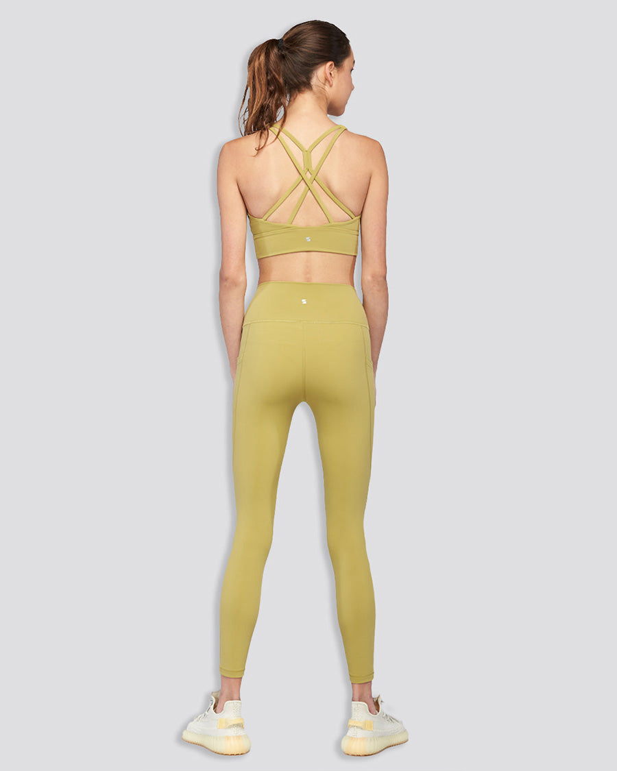 SoftLuxe Criss Cross Back Strap Sports Bra
