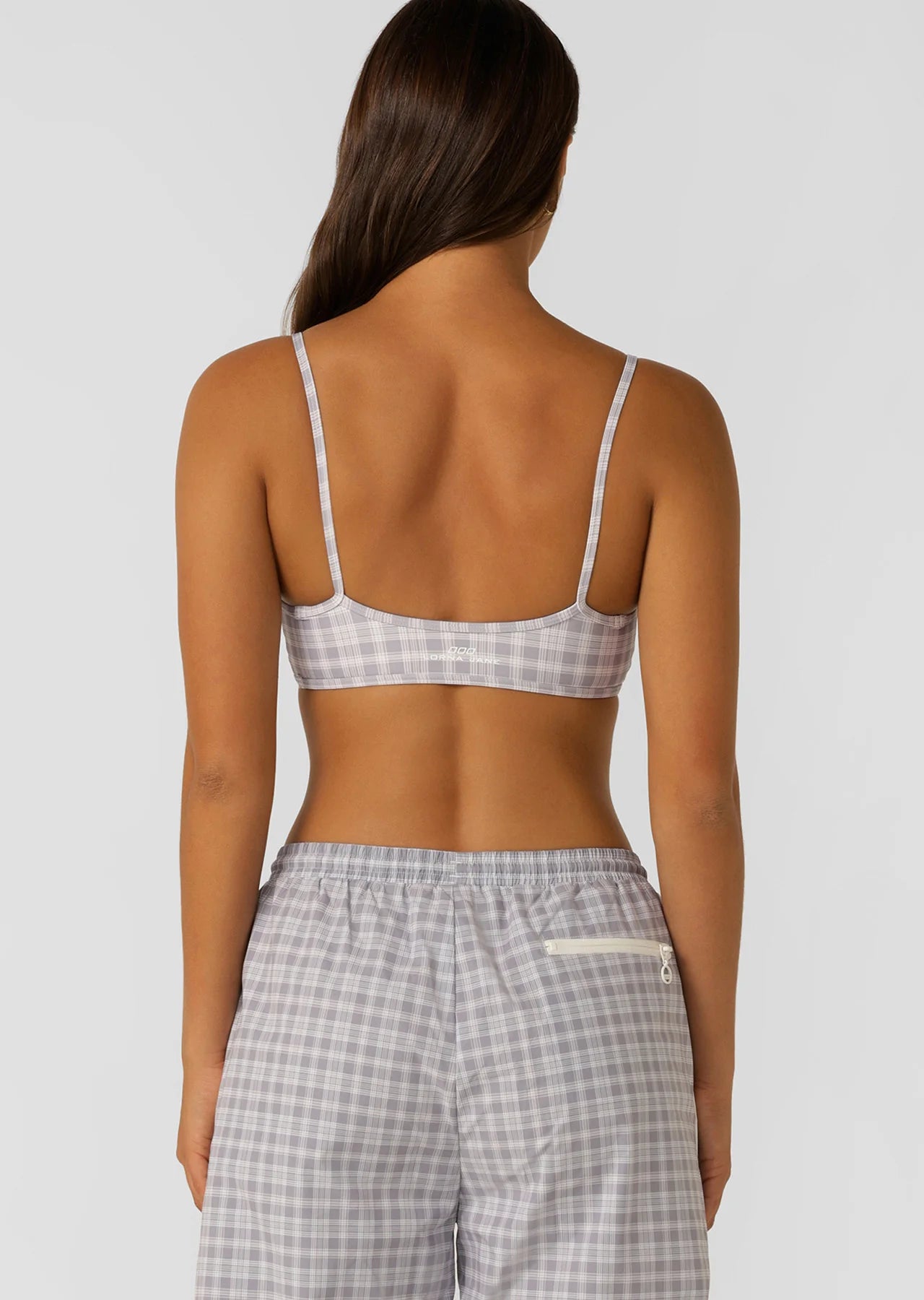 Country Club Check Sports Bra