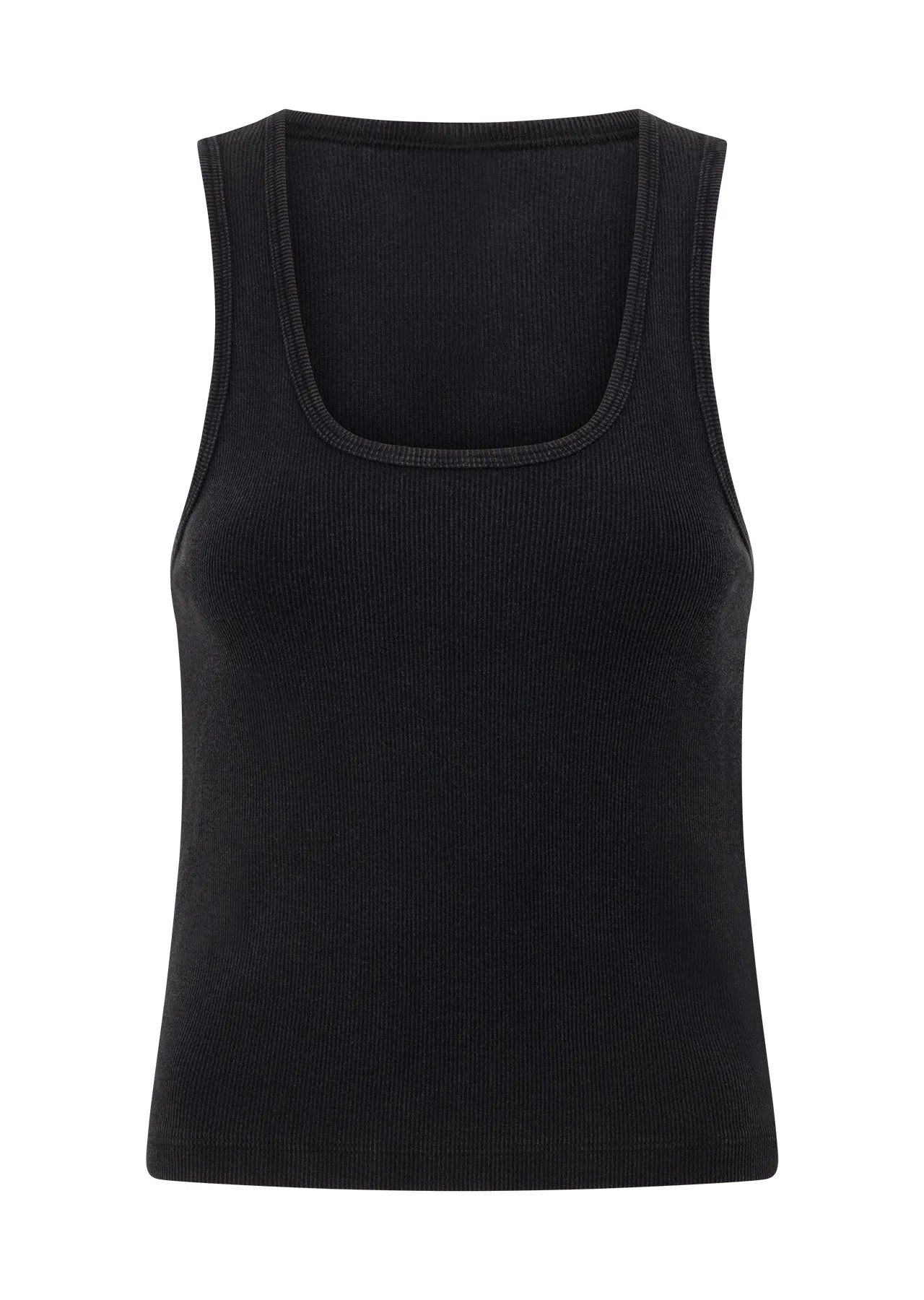 Scoop Neck Washed Rib Tank