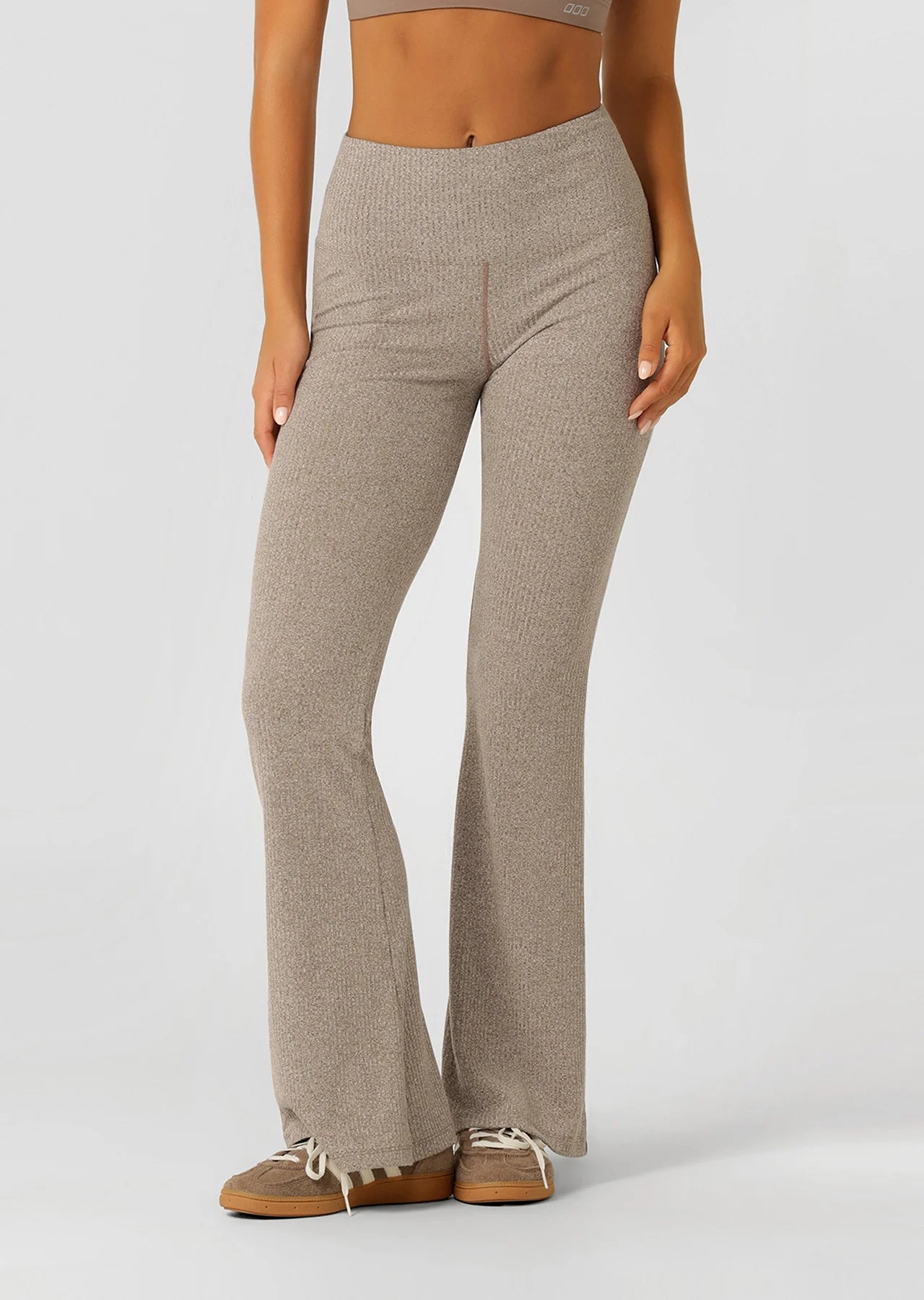 Mindful Rib Full Length Flared Leggings