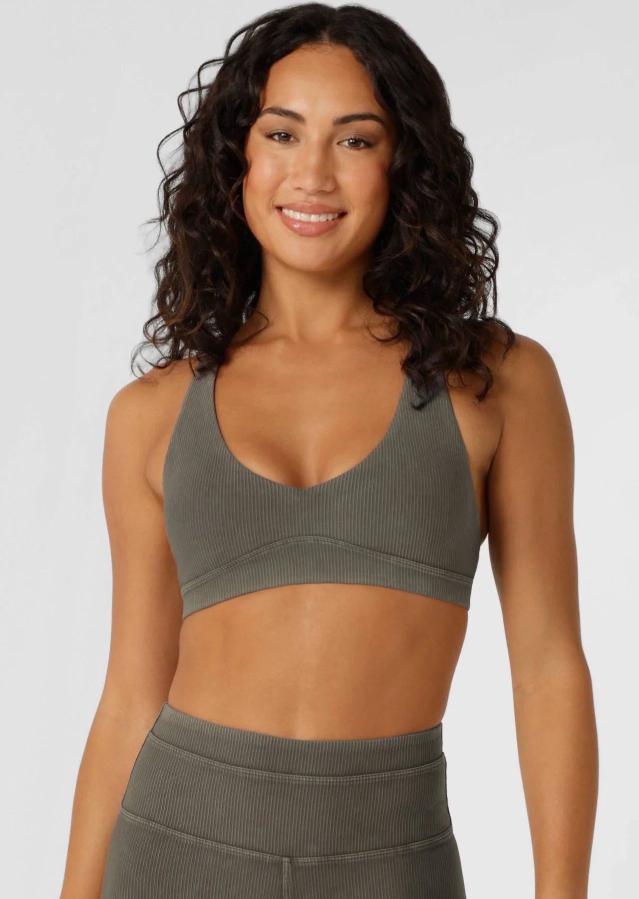 Perform Washed Rib Sports Bra
