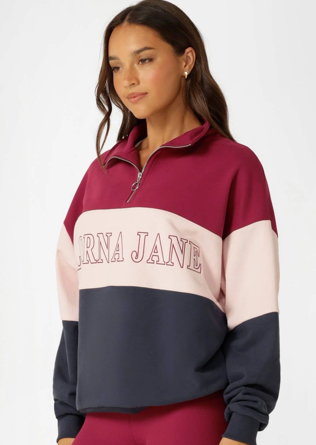 Sidelines Panelled Quarter Zip Sweat