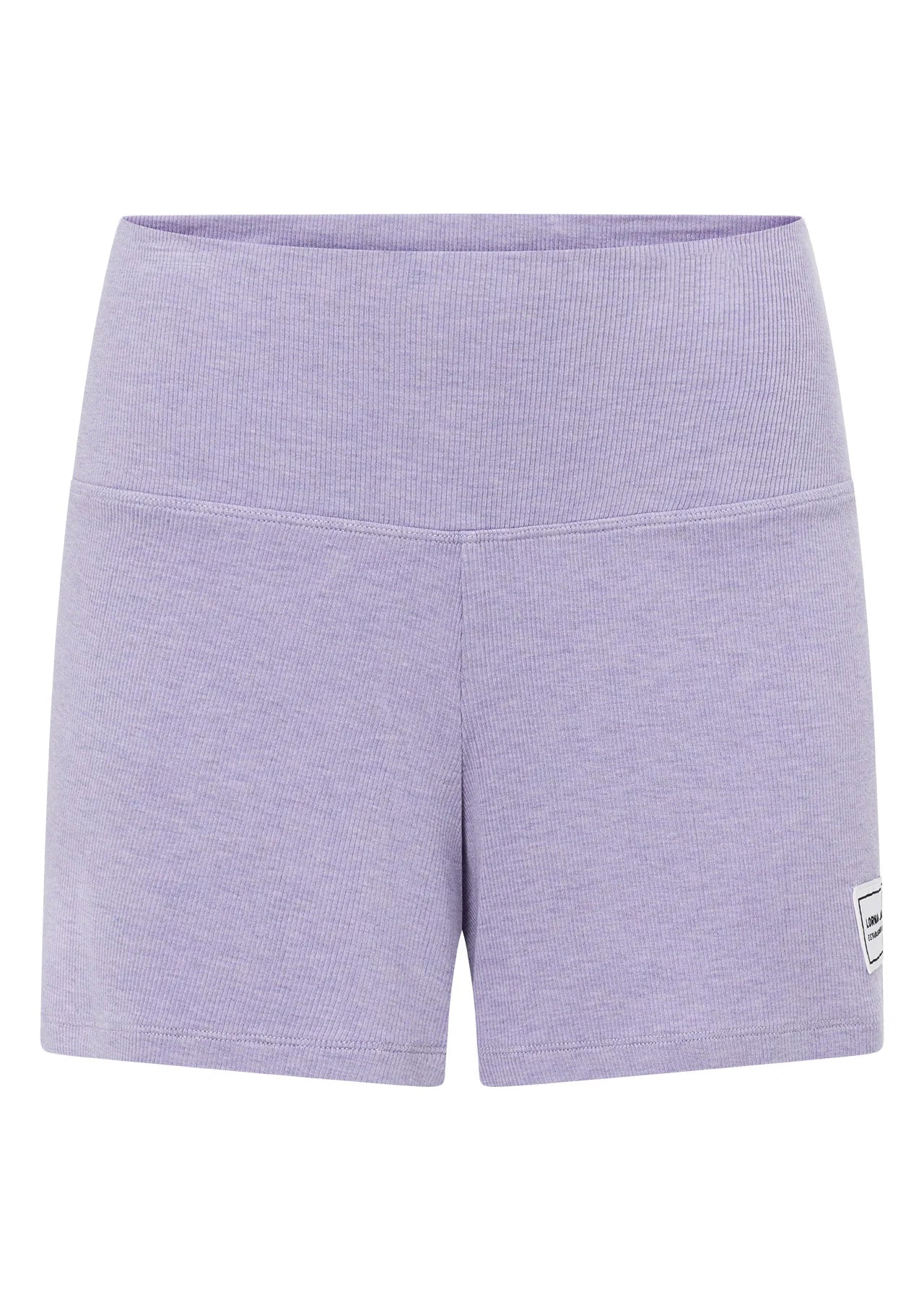 Modal Luxe Lounge Fold Waist Rib Kick Shorts