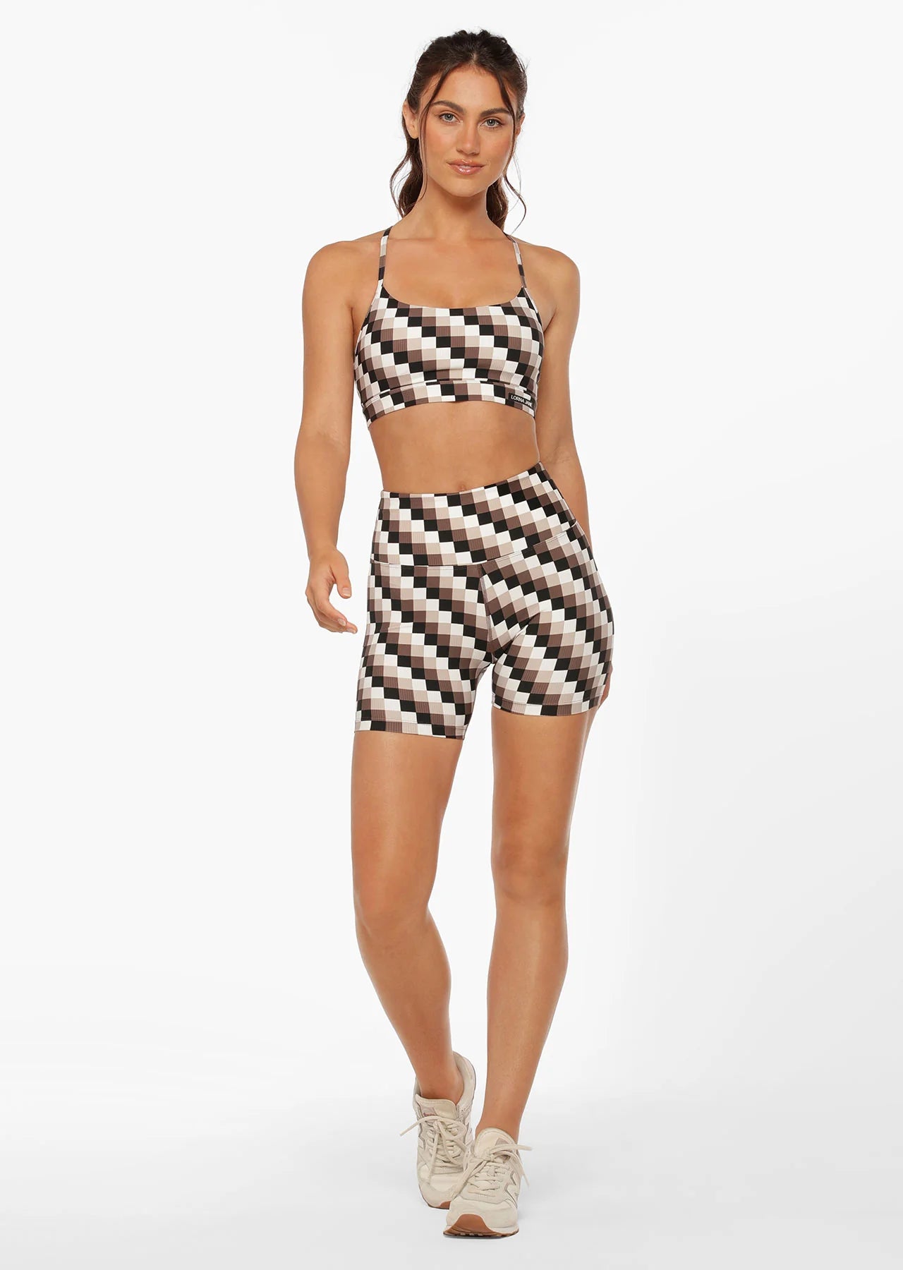 Retro Check Ribbed Bike Shorts