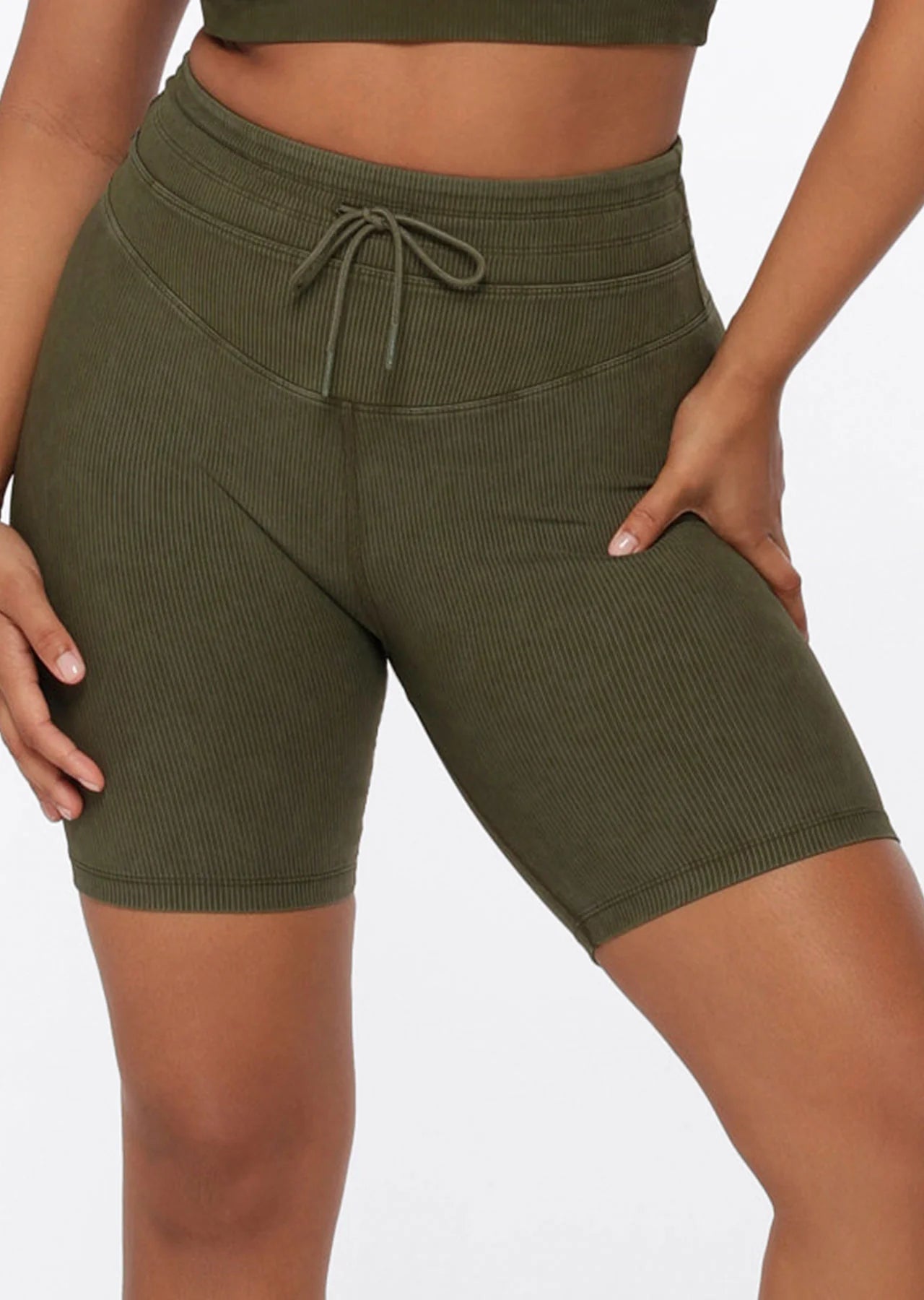 Yin Washed Rib Bike Shorts