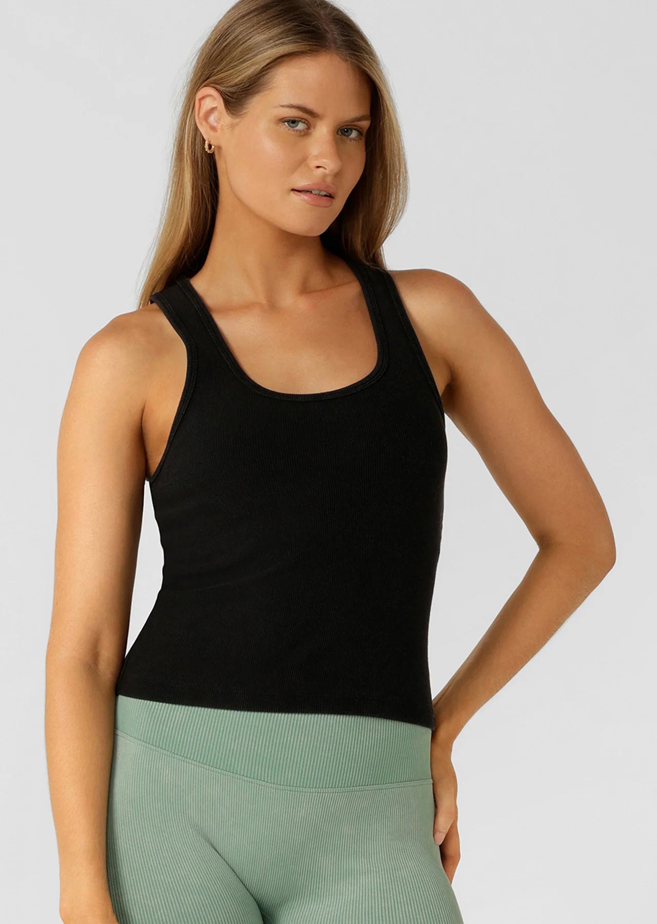 Scoop Neck Washed Rib Tank