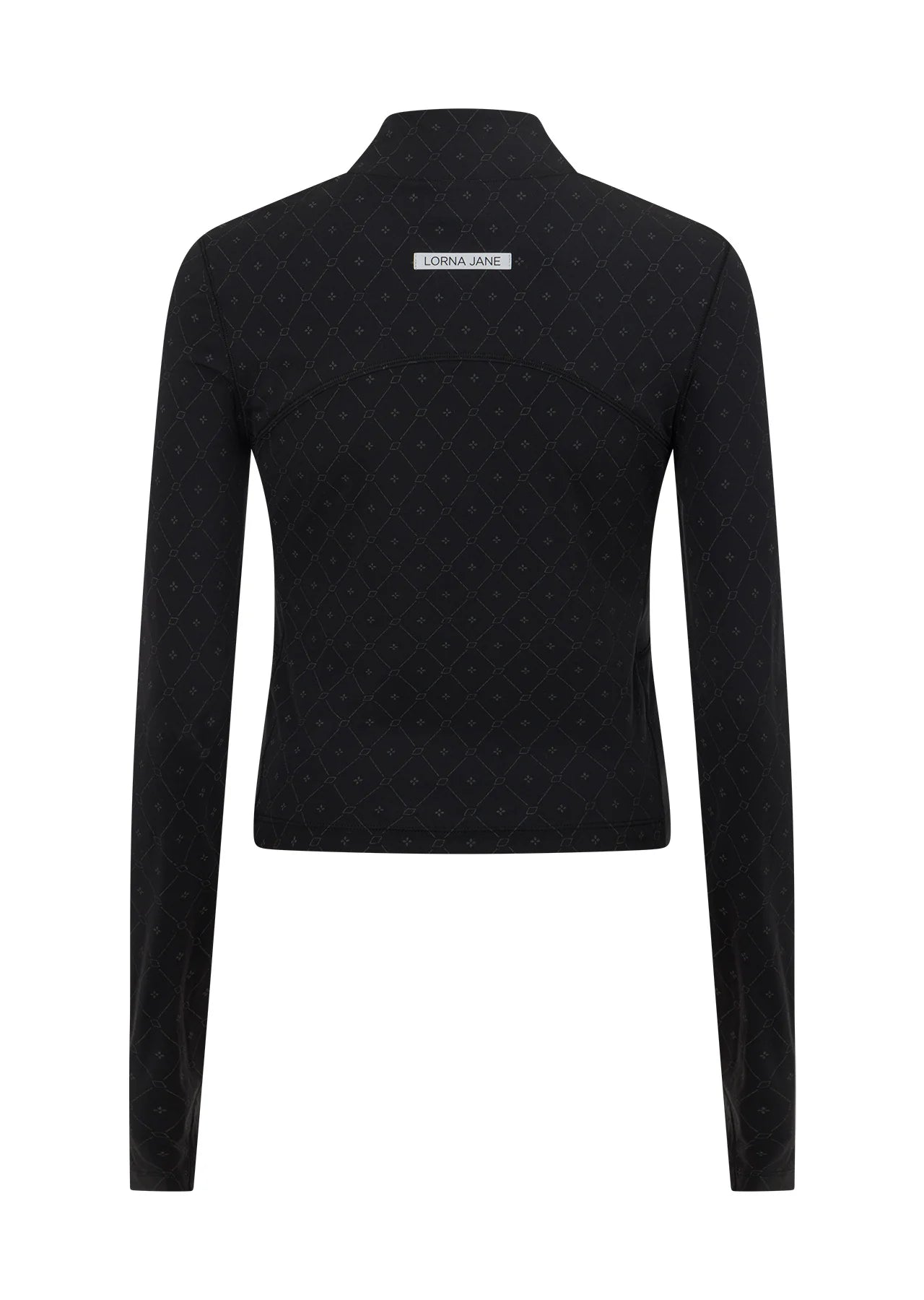 High Definition Reflective 1/2 Zip Long Sleeve Top
