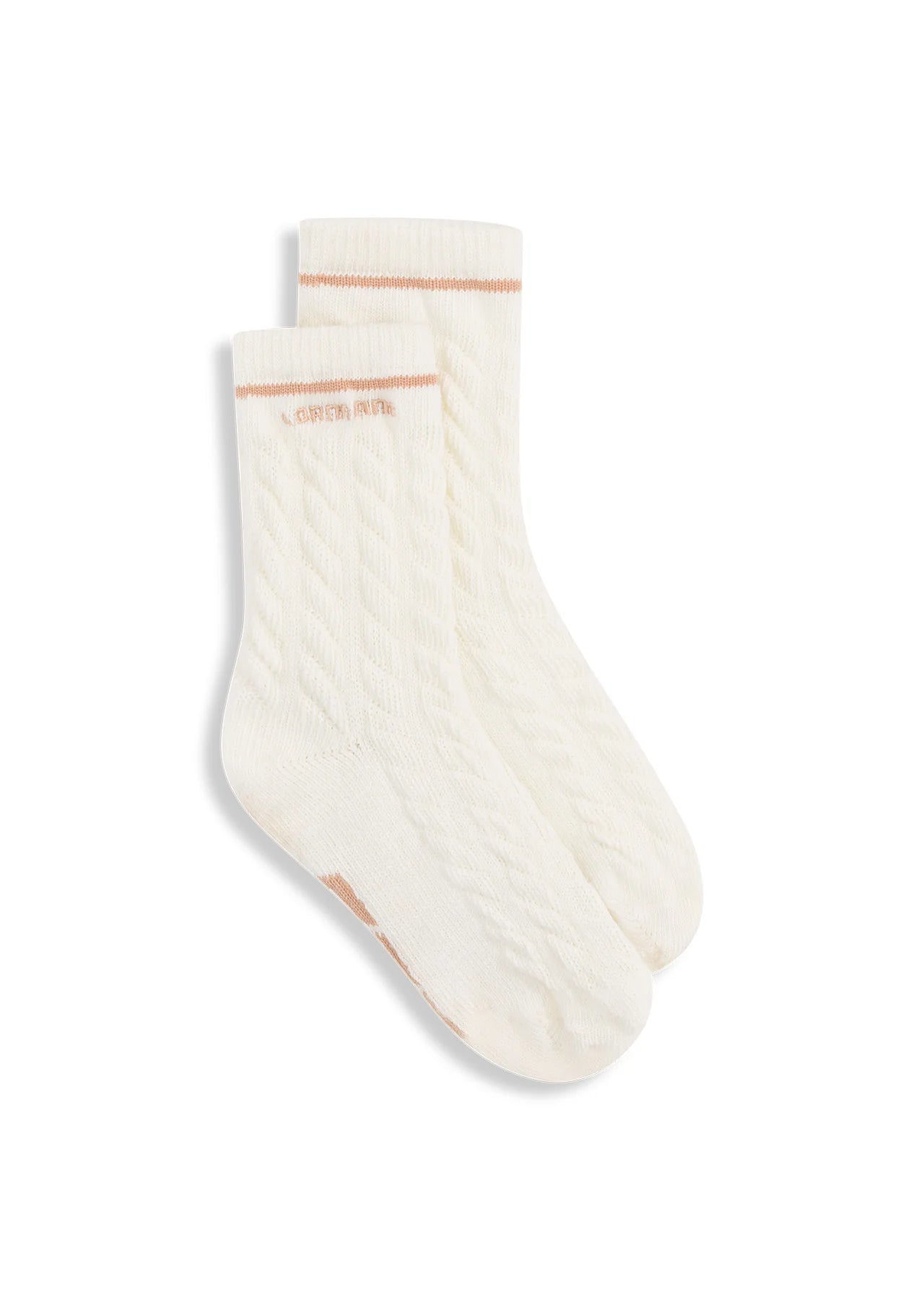 Cable Knit Crew Socks