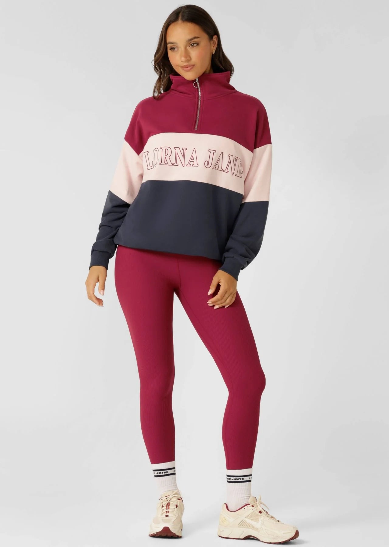 Sidelines Panelled Quarter Zip Sweat