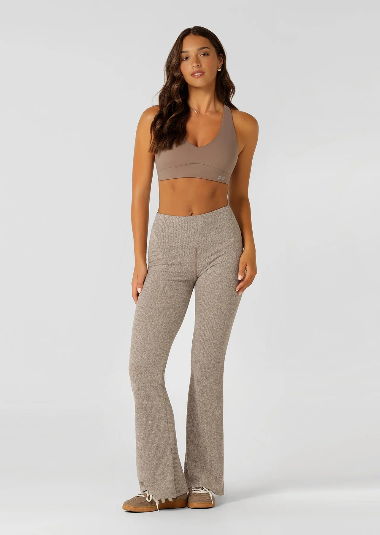 Mindful Rib Full Length Flared Leggings