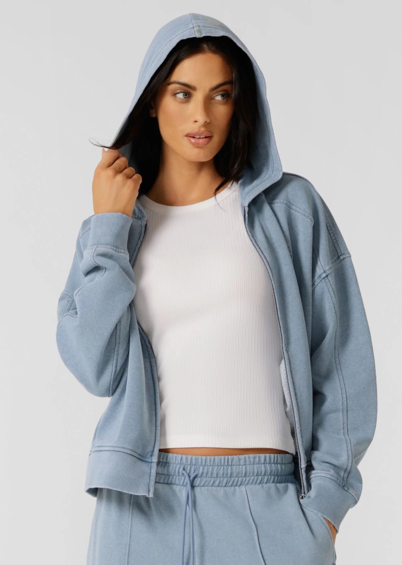 Movement Washed Zip Through Hoodie