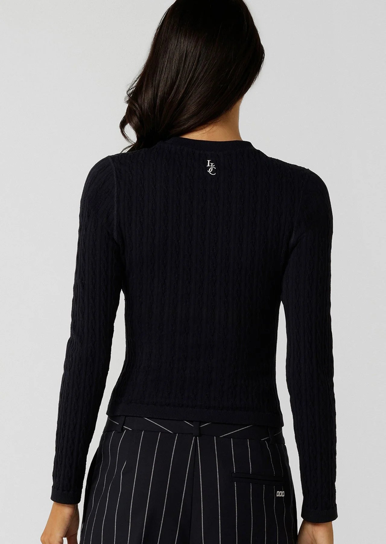 Cable Seamless Long Sleeve Top