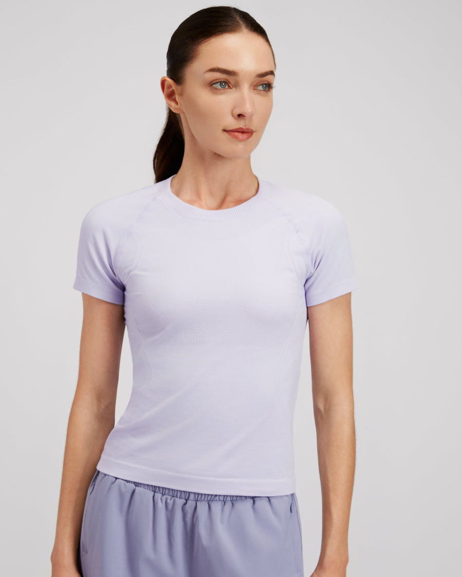 Seamless Short Sleeve Yoga Tops