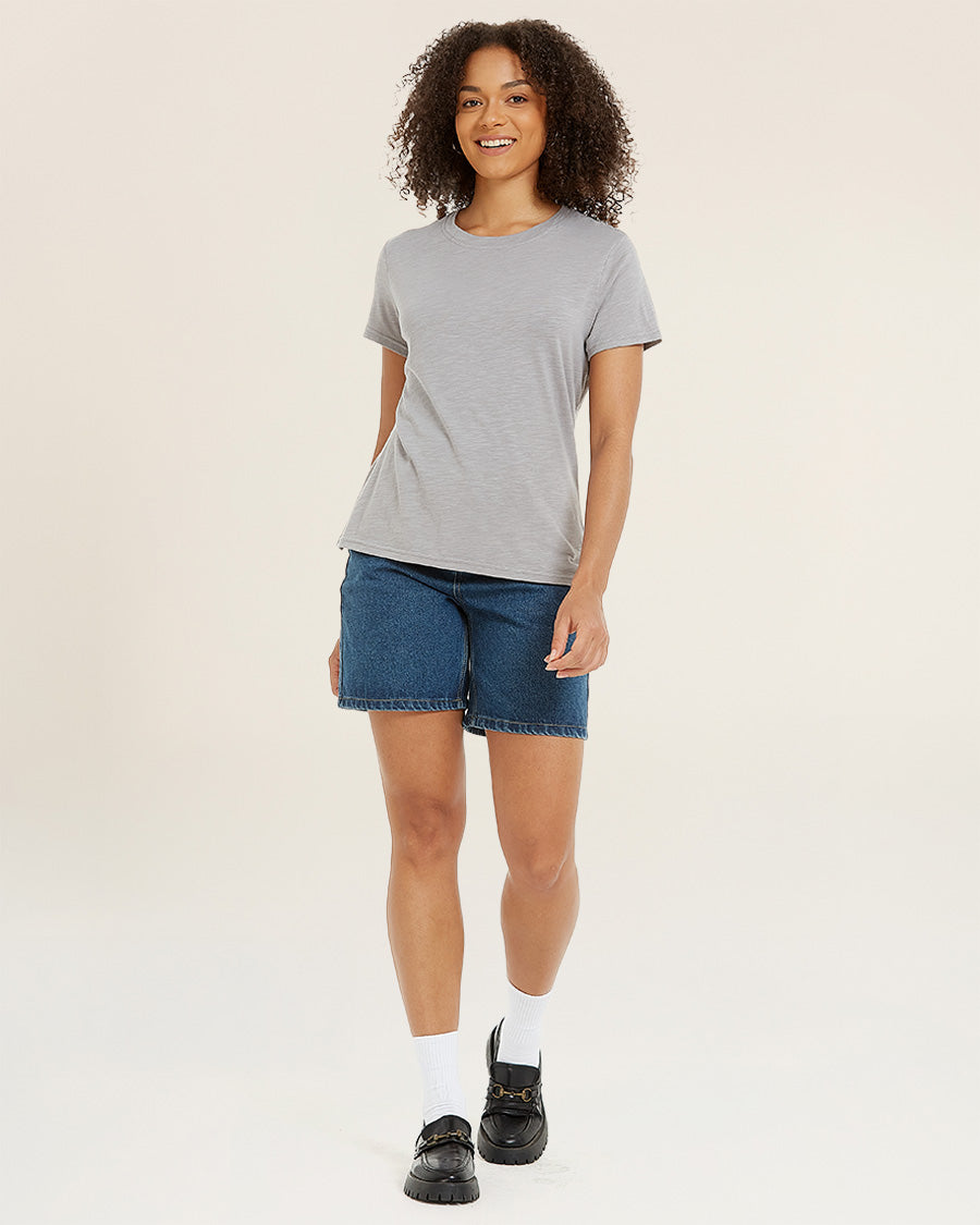 Short-Sleeve Cotton Slub T-Shirt