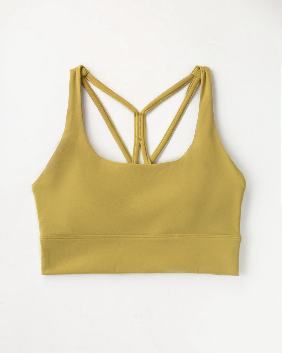 SoftLuxe Criss Cross Back Strap Sports Bra