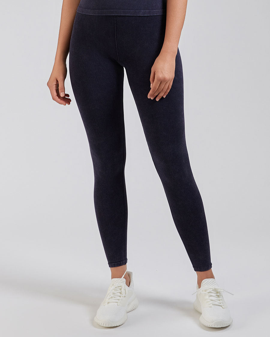 Washed Ribbed Leggings